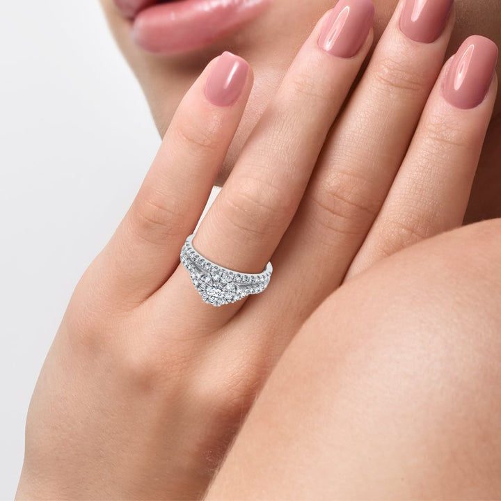 10K 1.00CT Lab Grown DIAMOND BRIDAL SET
