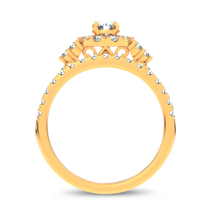10K 1.00CT Lab Grown DIAMOND BRIDAL SET