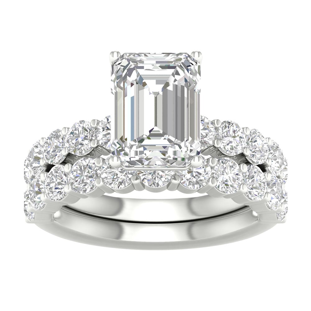 14K 6.00CT Certified Lab Grown Diamond Bridal Set