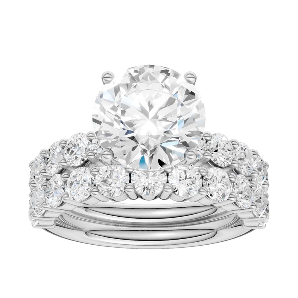 14K 6.00CT Certified Lab Grown Diamond Bridal Set