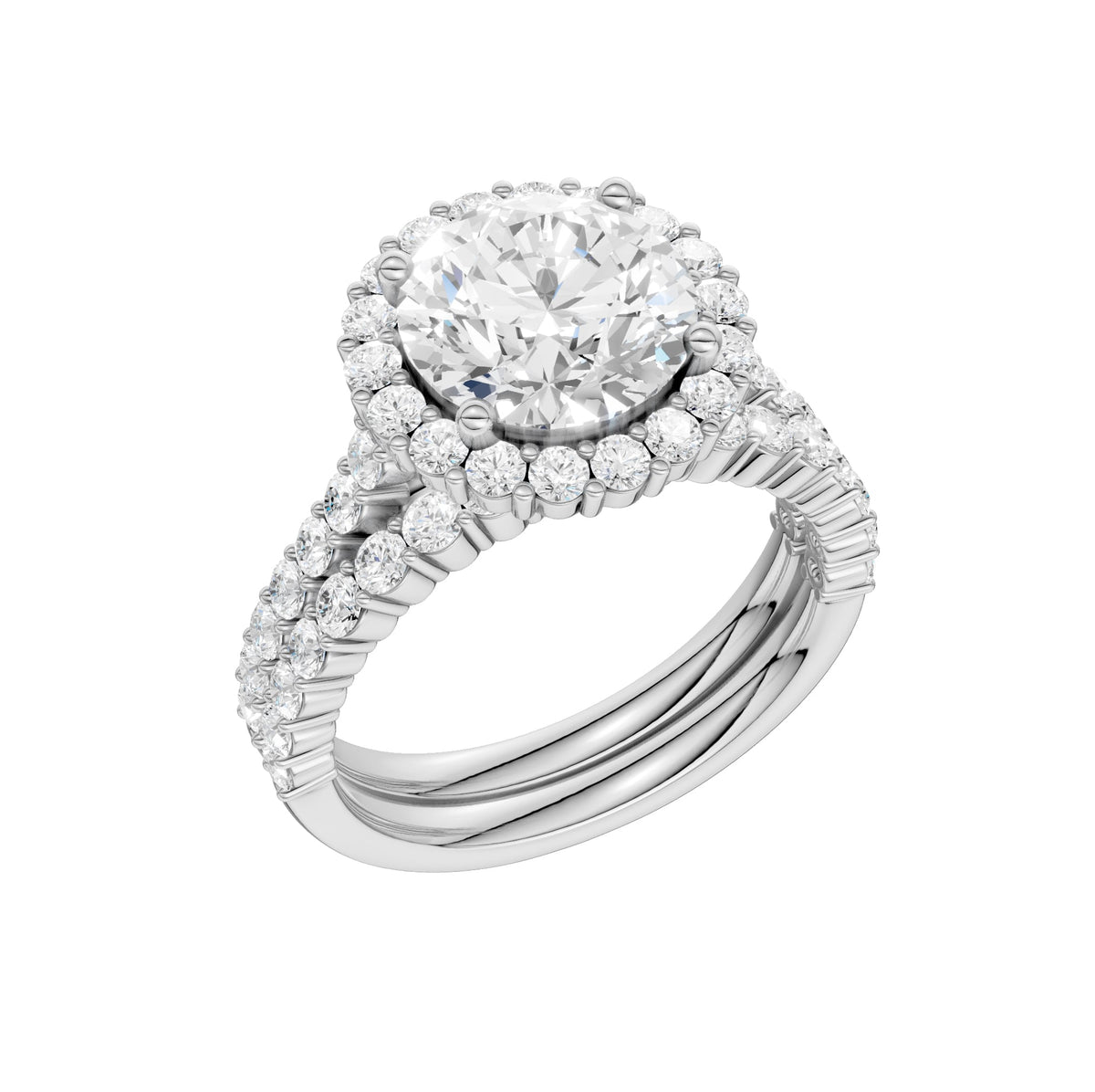 14K 4.00CT DIAMOND BRIDAL SET