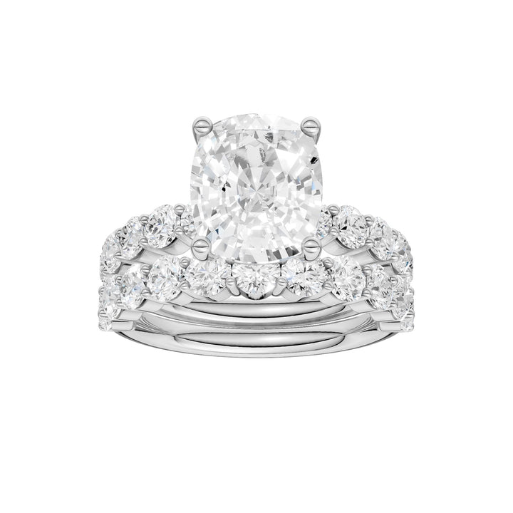 14K 5.00CT Certified Lab Grown Diamond Bridal Set