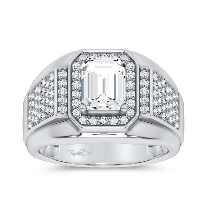 14K 2.98CT Certified Lab Grown Mens Ring
