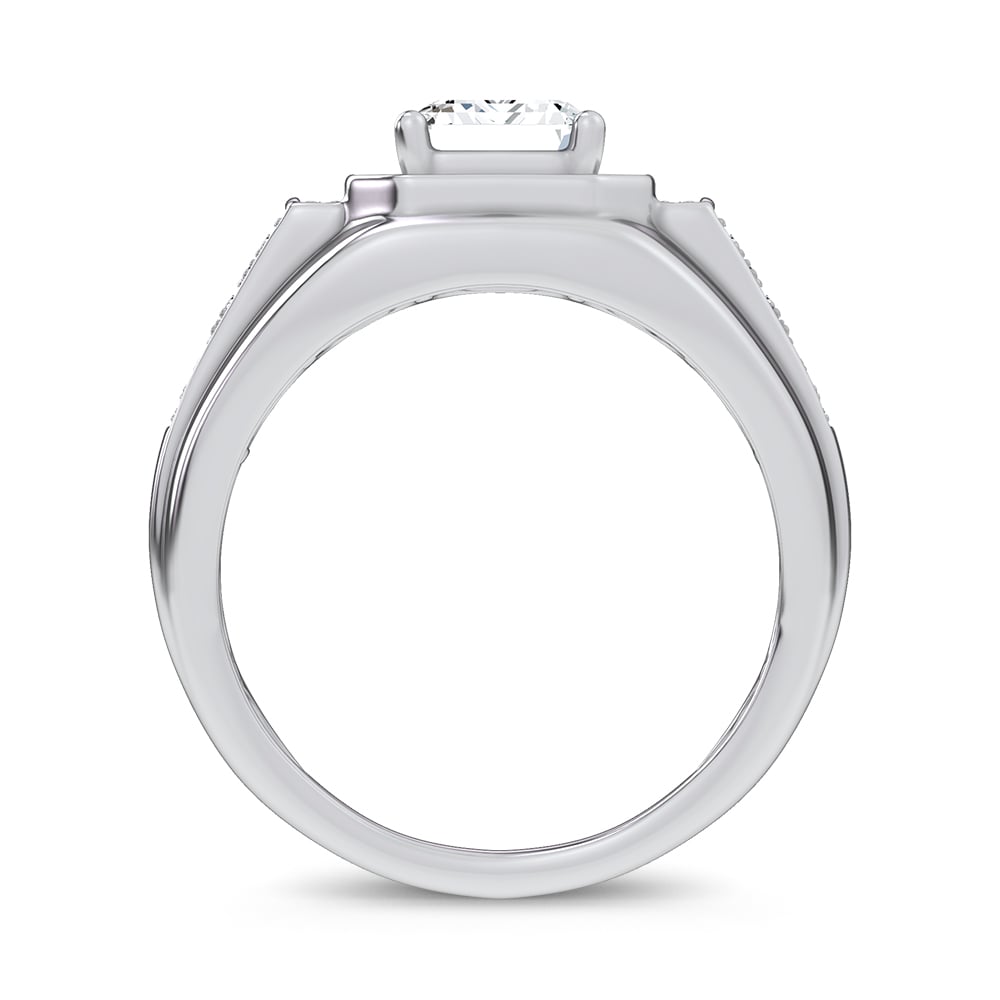 14K 2.98CT Certified Lab Grown Mens Ring