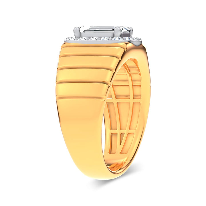 14K 2.60CT Certified Lab Grown Mens Ring