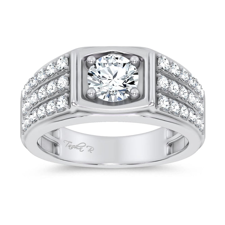 14K 2.00CT Certified Lab Grown Mens Ring