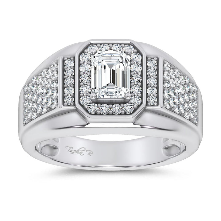 14K 1.82CT Certified Lab Grown Mens Ring
