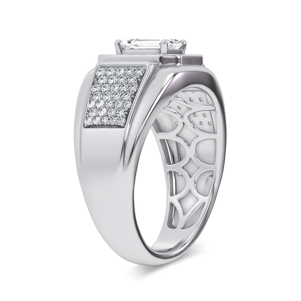 14K 1.82CT Certified Lab Grown Mens Ring