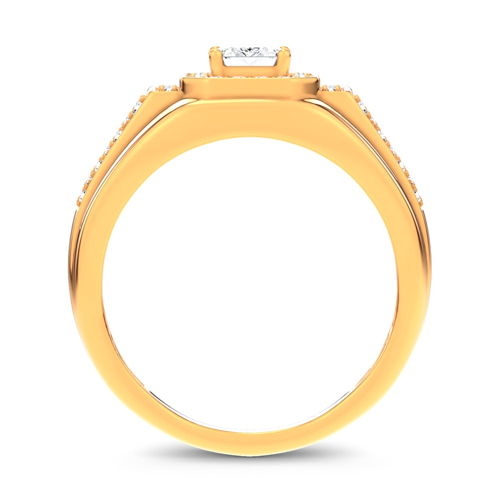 14K 1.82CT Certified Lab Grown Mens Ring