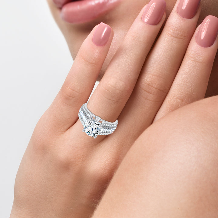 14K 3.75CT Certified Lab Grown Engagement Ring