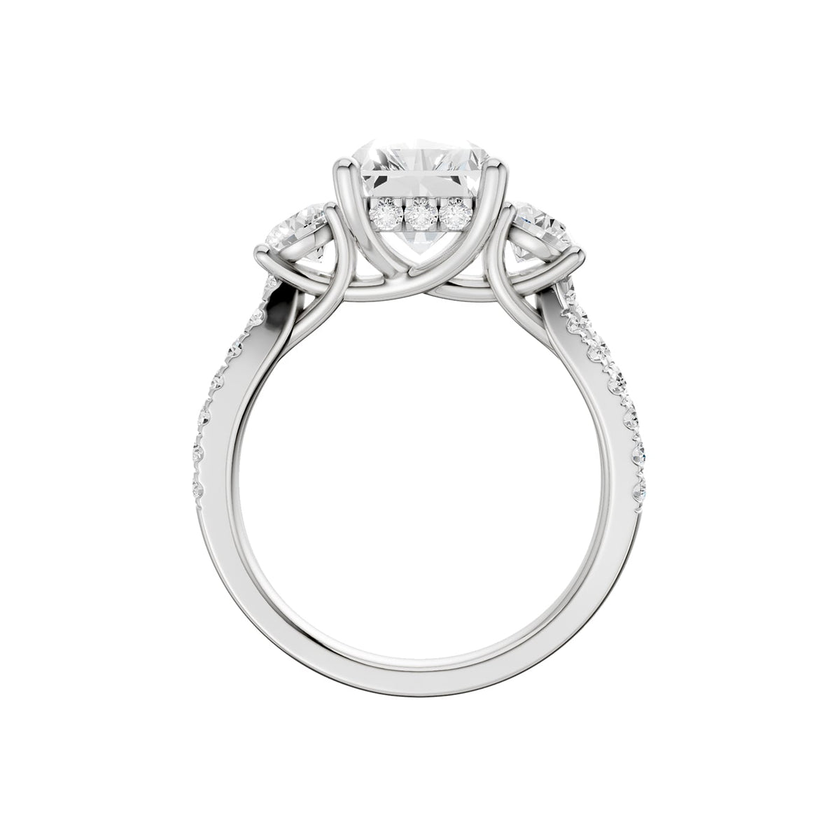 14K 4.00CT Lab Grown Diamond Engagement Ring