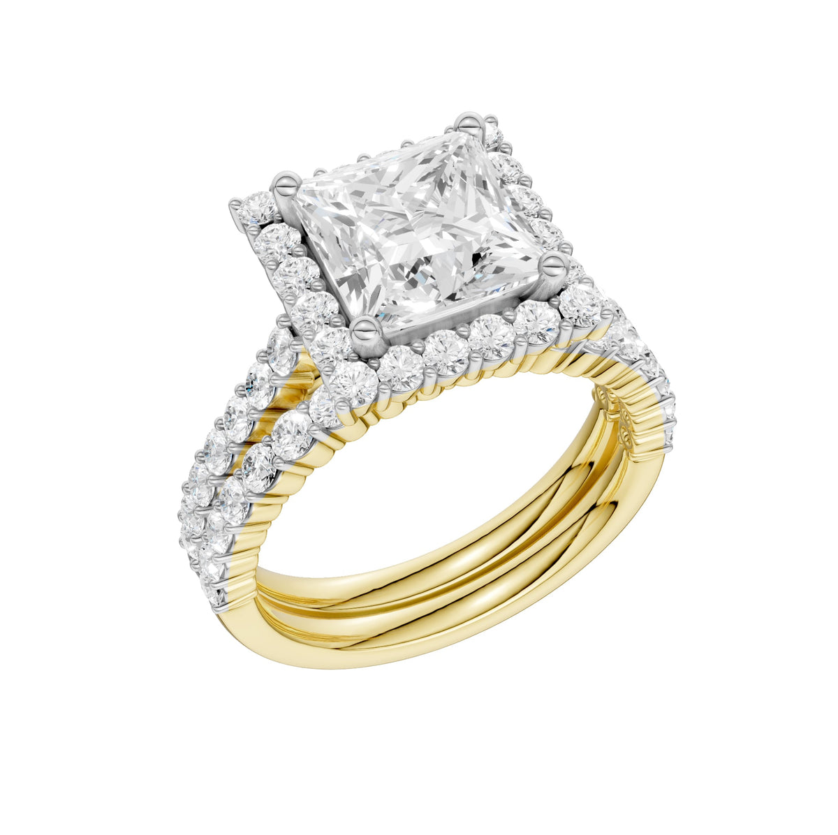 14K 4.00CT DIAMOND BRIDAL SET