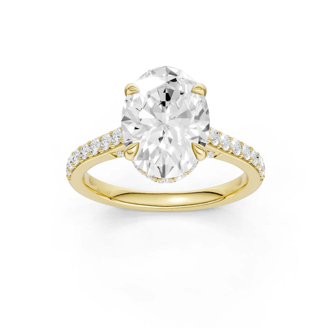 14K 3.50CT Lab Grown Diamond Engagement Ring