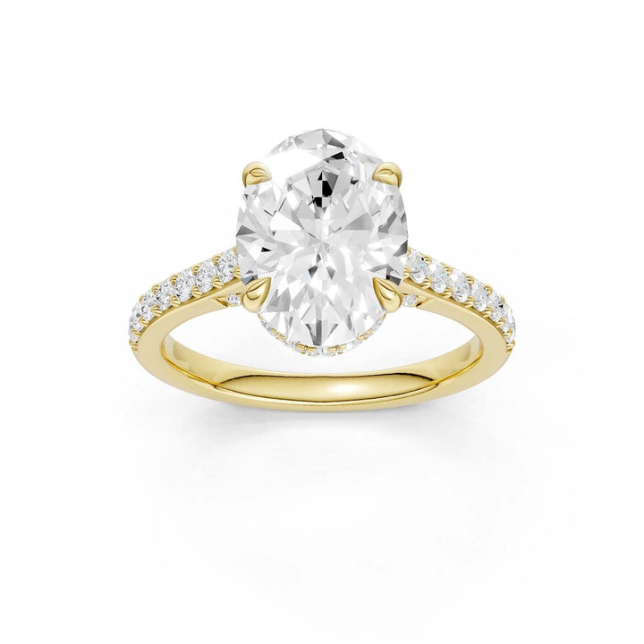 14K 3.50CT Lab Grown Diamond Engagement Ring