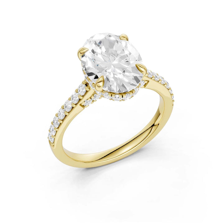 14K 3.50CT Lab Grown Diamond Engagement Ring