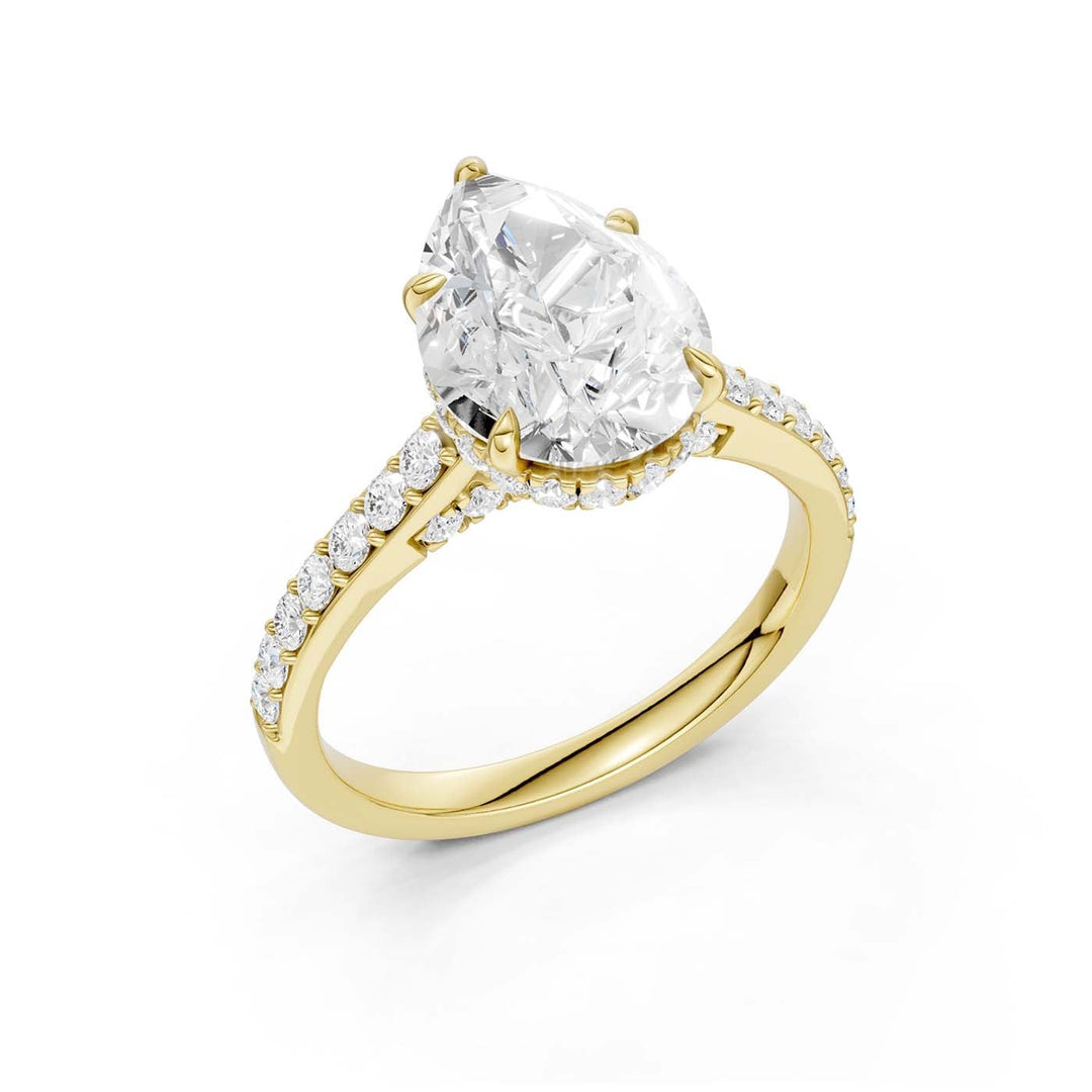 14K 3.50CT Lab Grown Diamond Engagement Ring