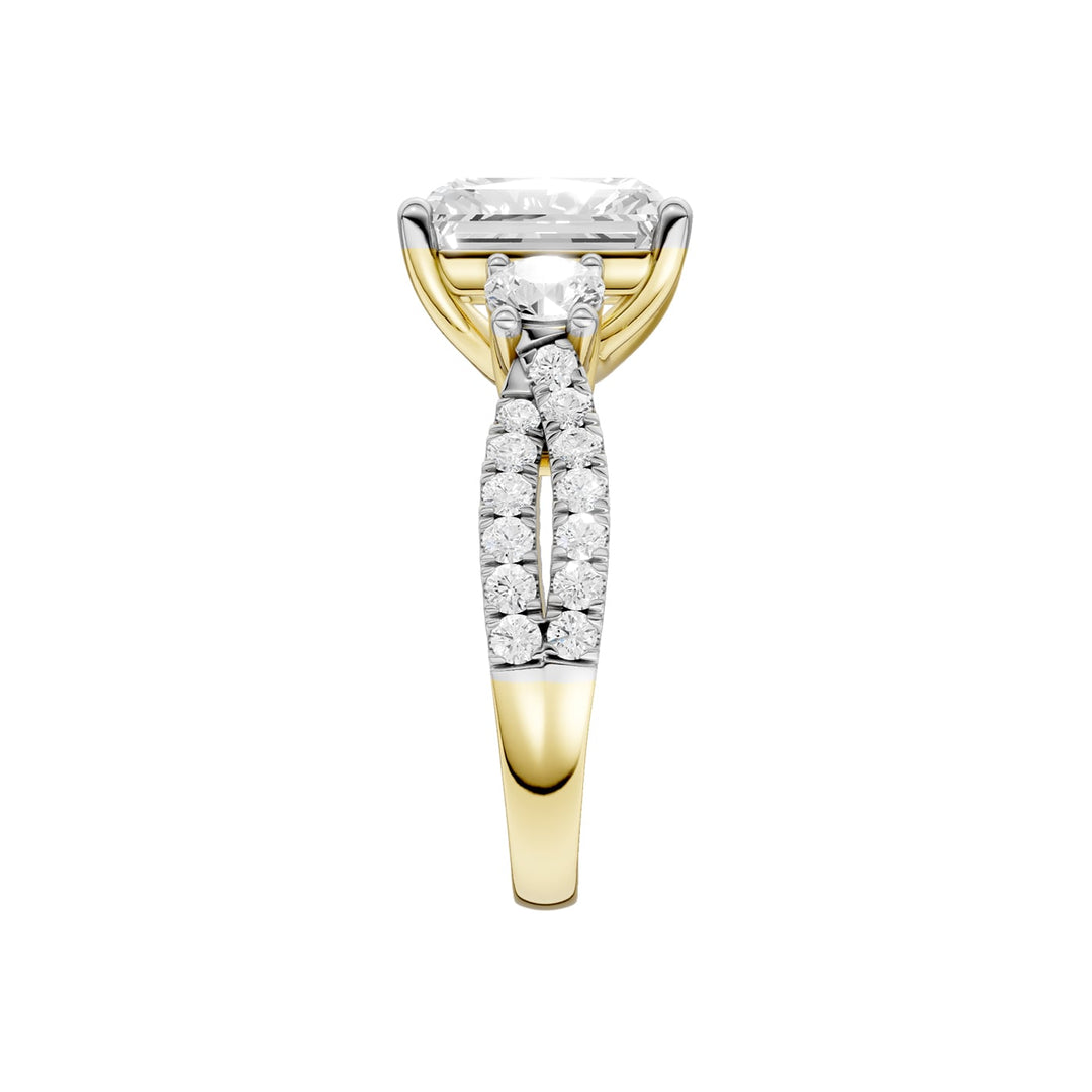 14K 4.00CT Lab Grown Diamond Engagement Ring