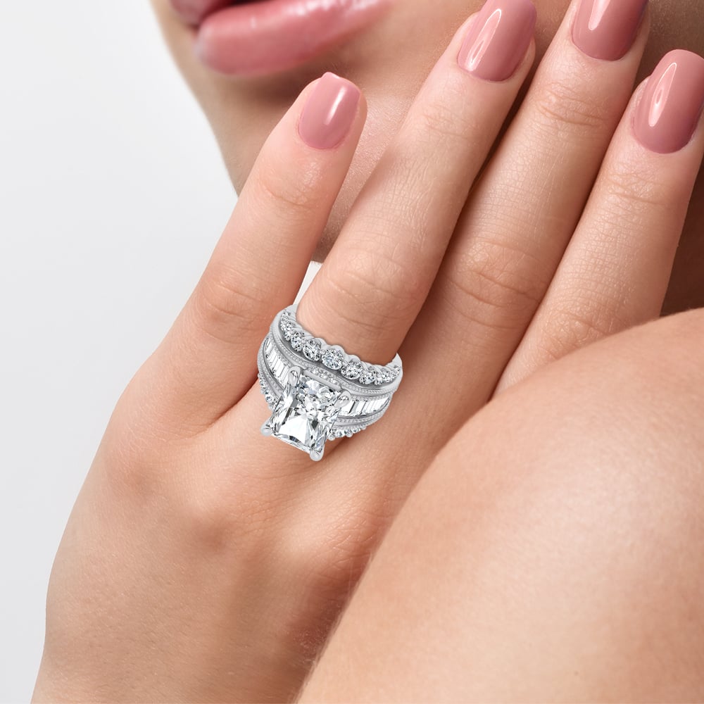 14K 10.00CT Certified Lab Grown Engagement Ring