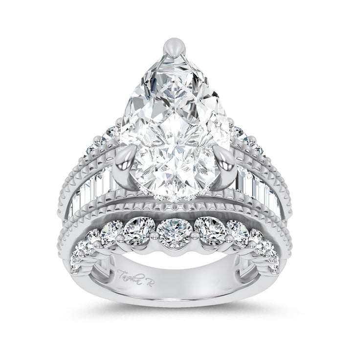 14K 10.00CT Certified Lab Grown Engagement Ring