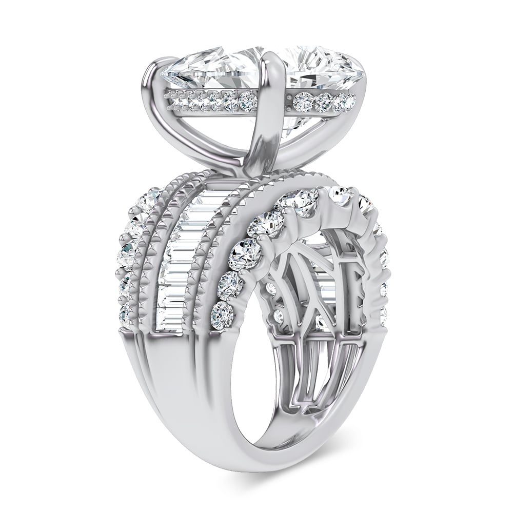 14K 10.00CT Certified Lab Grown Engagement Ring