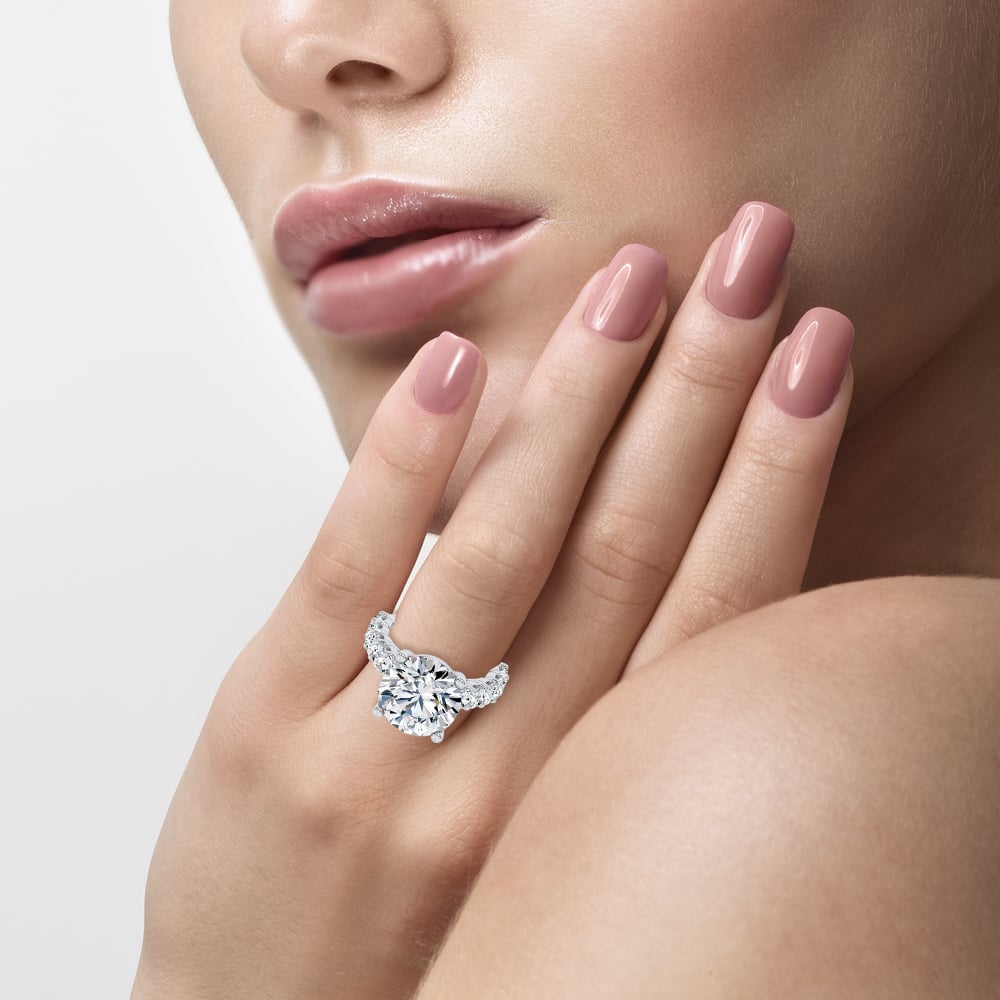 14K 9.50CT Certified Lab Grown Engagement Ring