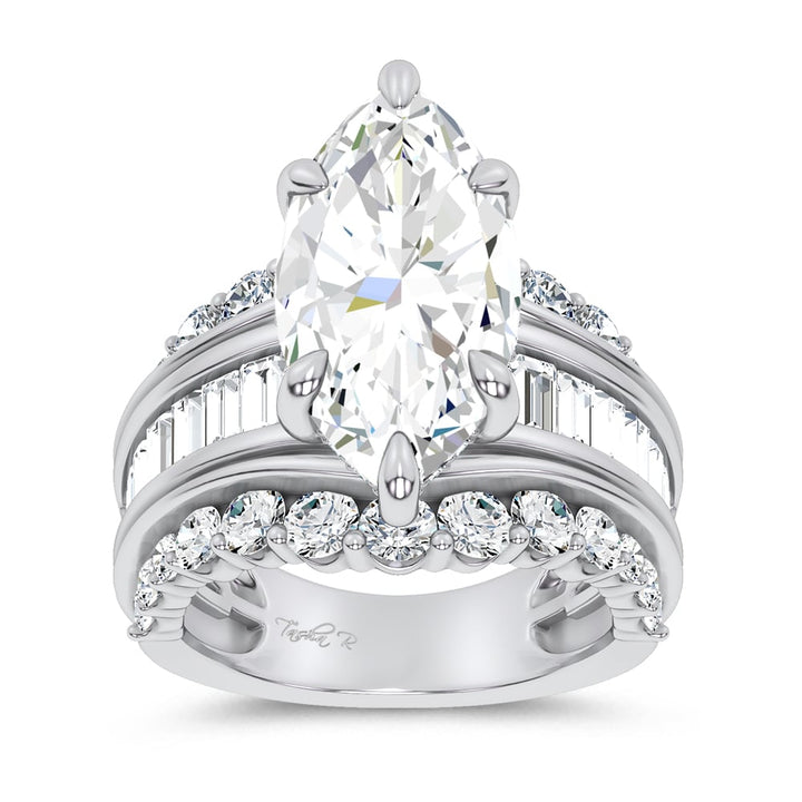 14K 7.33CT Certified Lab Grown Engagement Ring