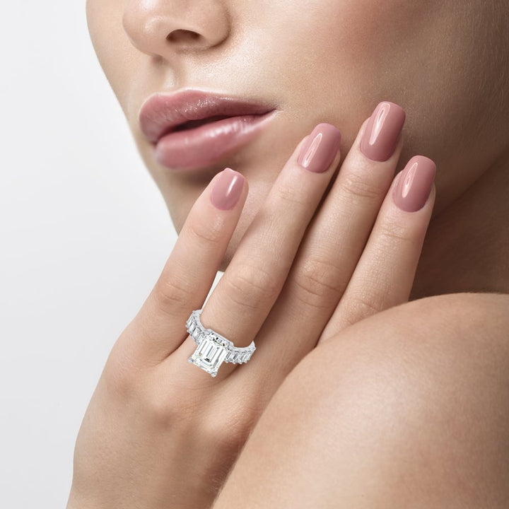 14K 7.00CT Certified Lab Grown Engagement Ring
