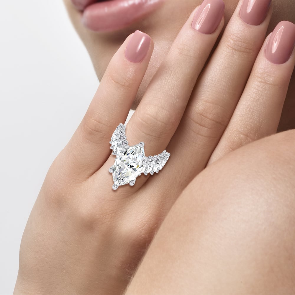 14K 7.00CT Certified Lab Grown Engagement Ring
