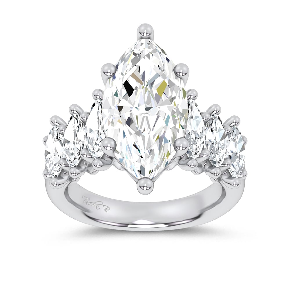 14K 6.90CT Certified Lab Grown Engagement Ring
