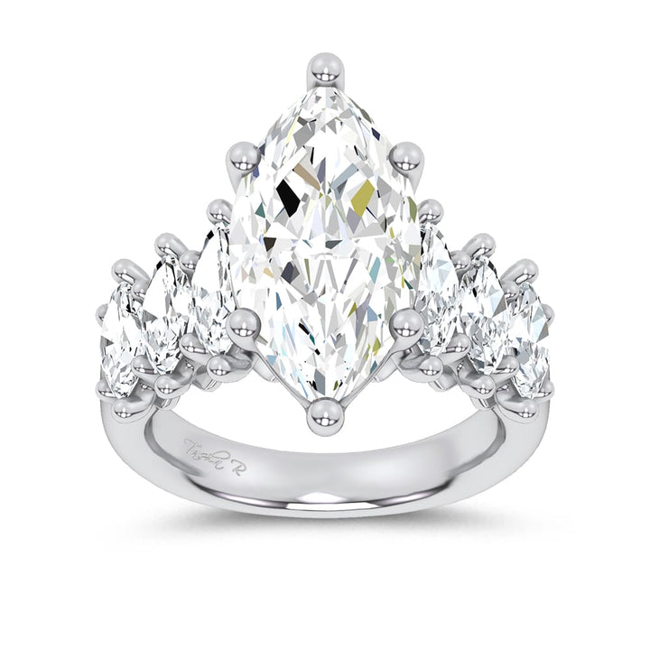 14K 6.90CT Certified Lab Grown Engagement Ring