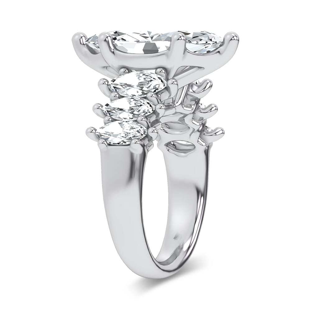 14K 6.90CT Certified Lab Grown Engagement Ring