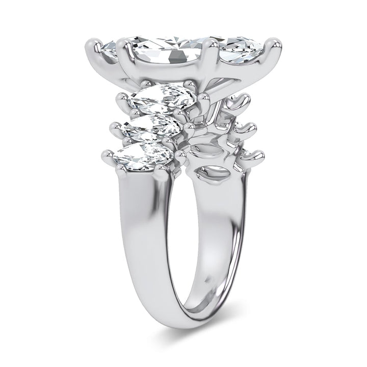 14K 6.90CT Certified Lab Grown Engagement Ring