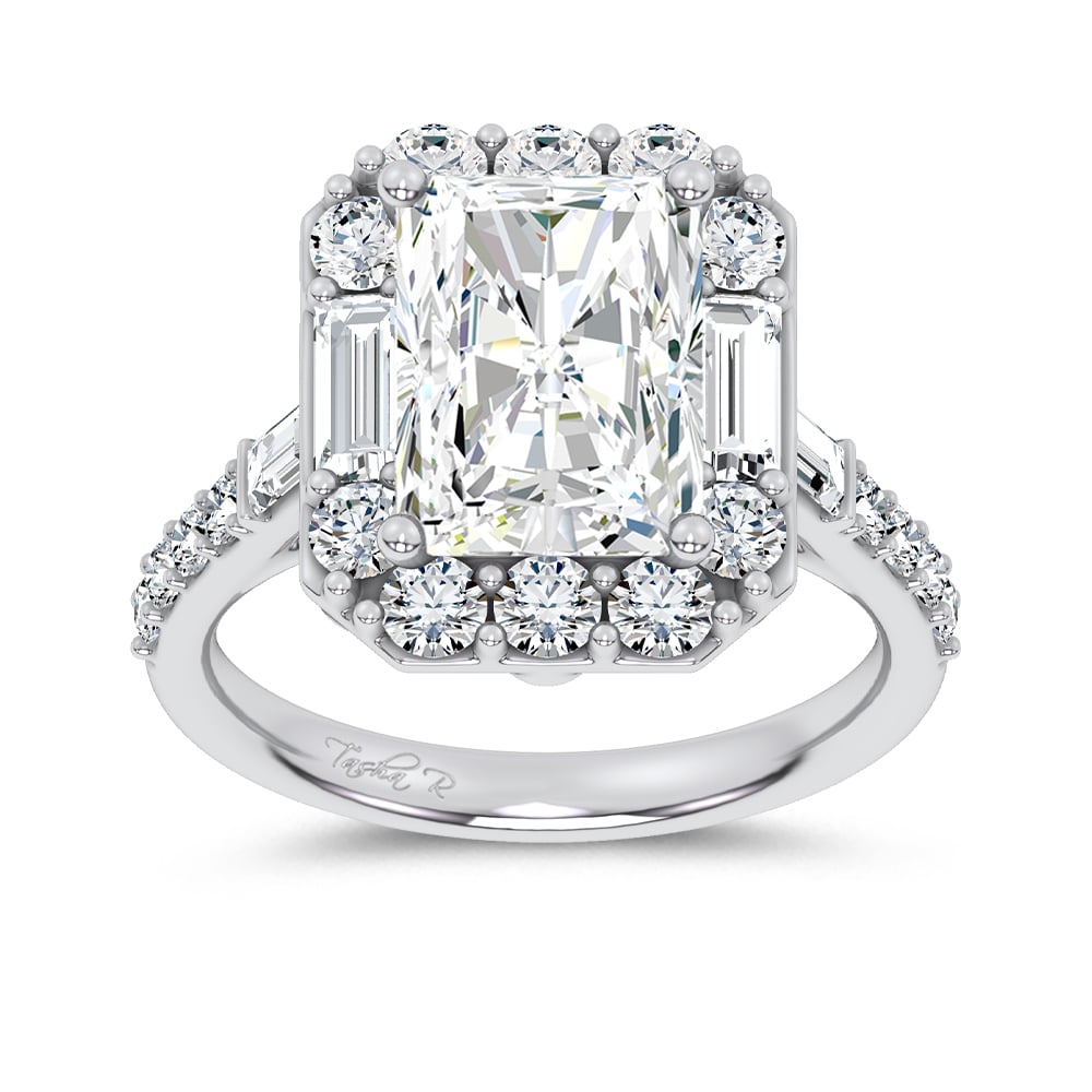 14K 6.90CT Certified Lab Grown Engagement Ring