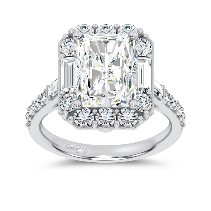 14K 6.90CT Certified Lab Grown Engagement Ring