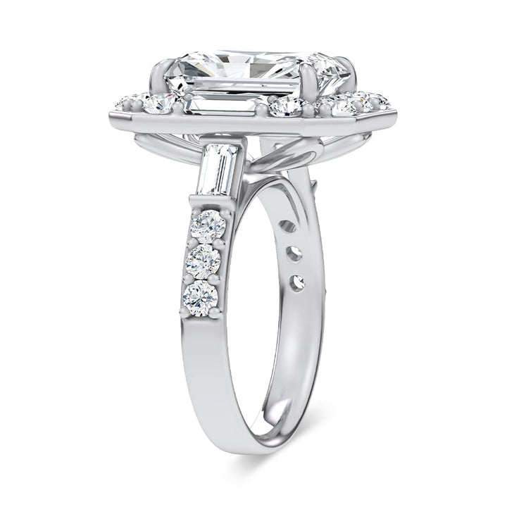 14K 6.90CT Certified Lab Grown Engagement Ring