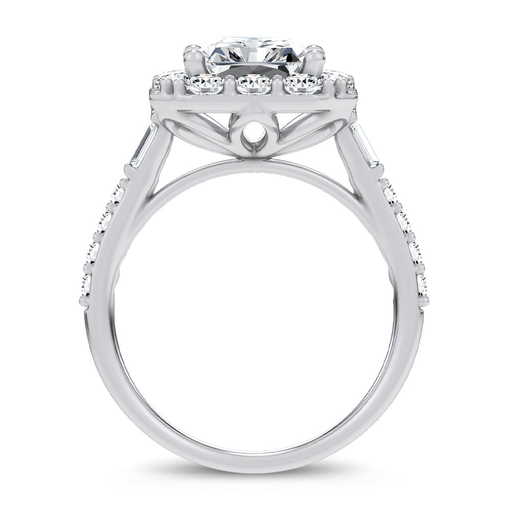 14K 6.90CT Certified Lab Grown Engagement Ring