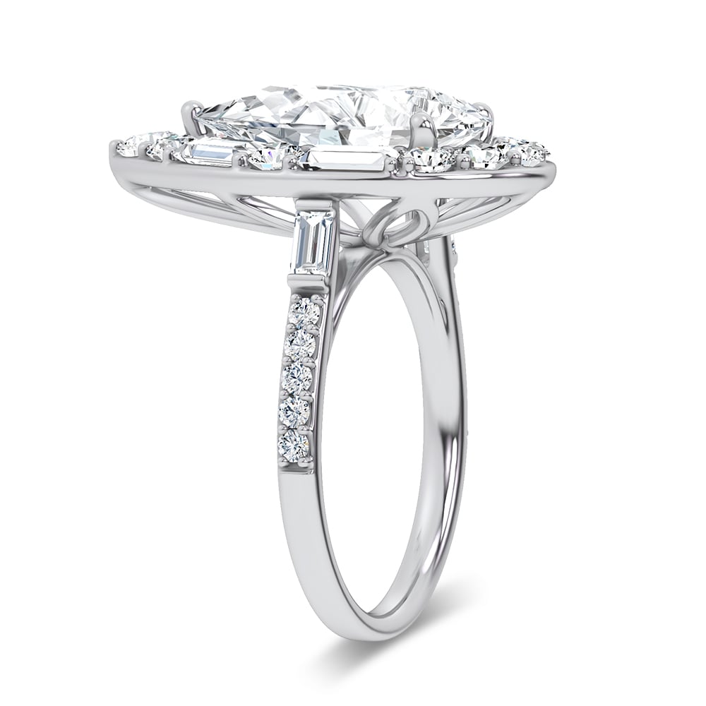 14K 6.82CT Certified Lab Grown Engagement Ring