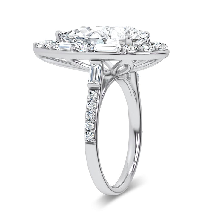 14K 6.82CT Certified Lab Grown Engagement Ring
