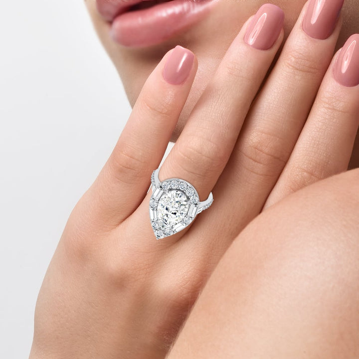 14K 6.82CT Certified Lab Grown Engagement Ring