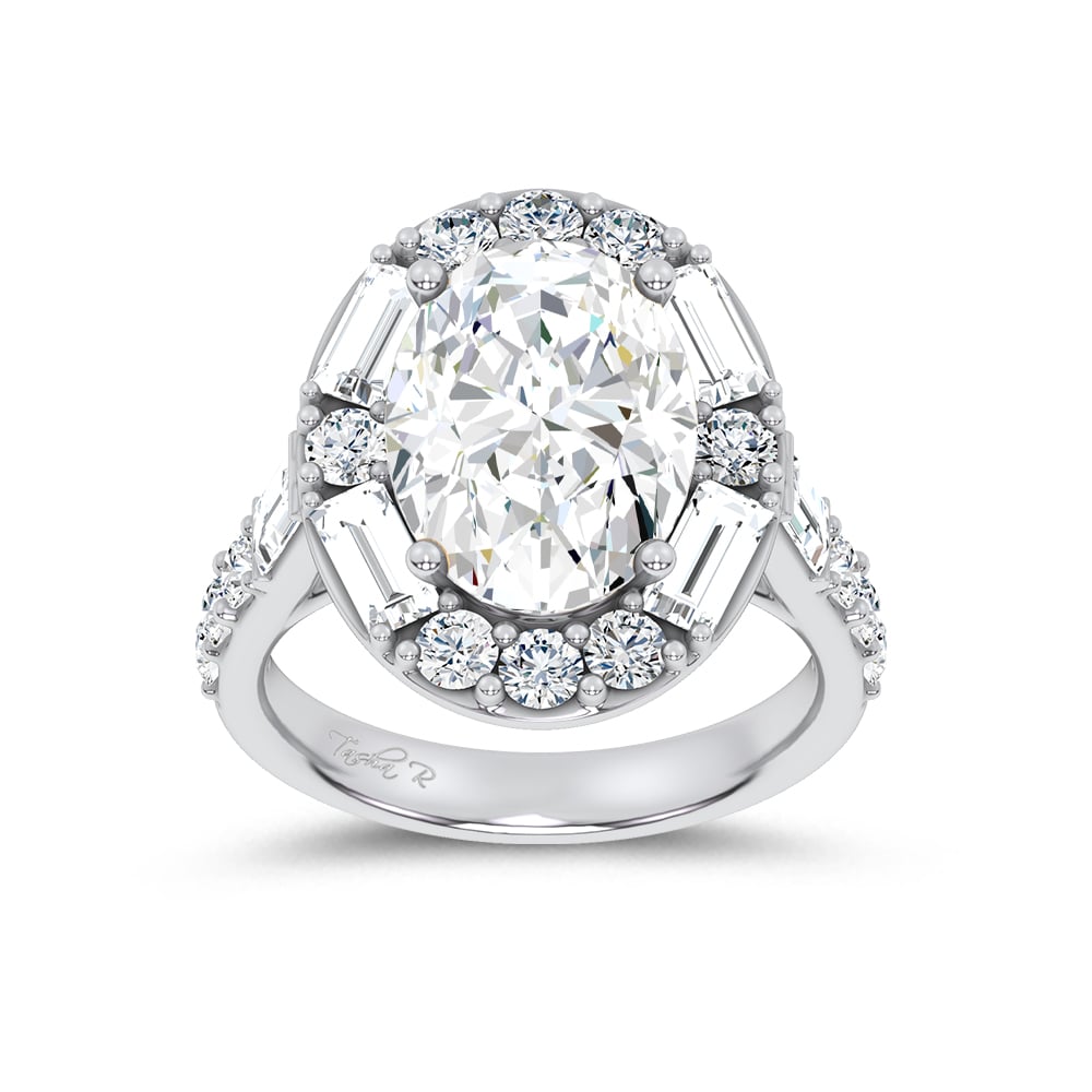14K 6.63CT Certified Lab Grown Engagement Ring