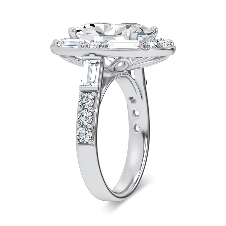 14K 6.63CT Certified Lab Grown Engagement Ring