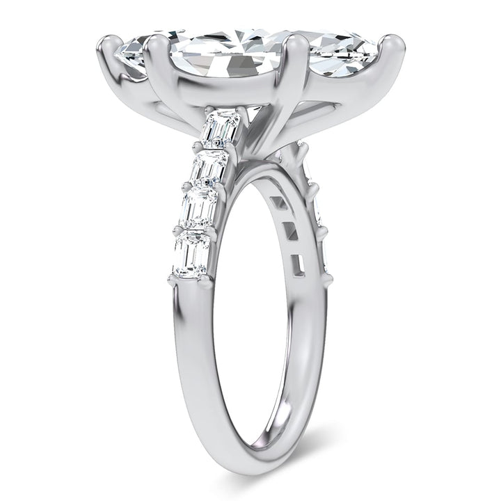 14K 5.72CT  Certified Lab Grown Engagement Ring