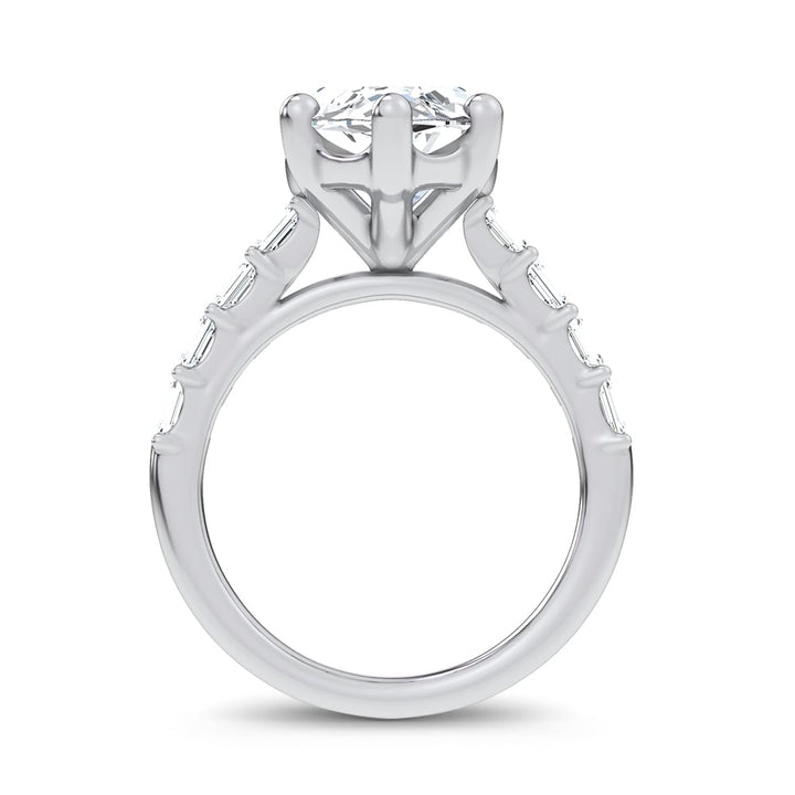 14K 5.72CT  Certified Lab Grown Engagement Ring
