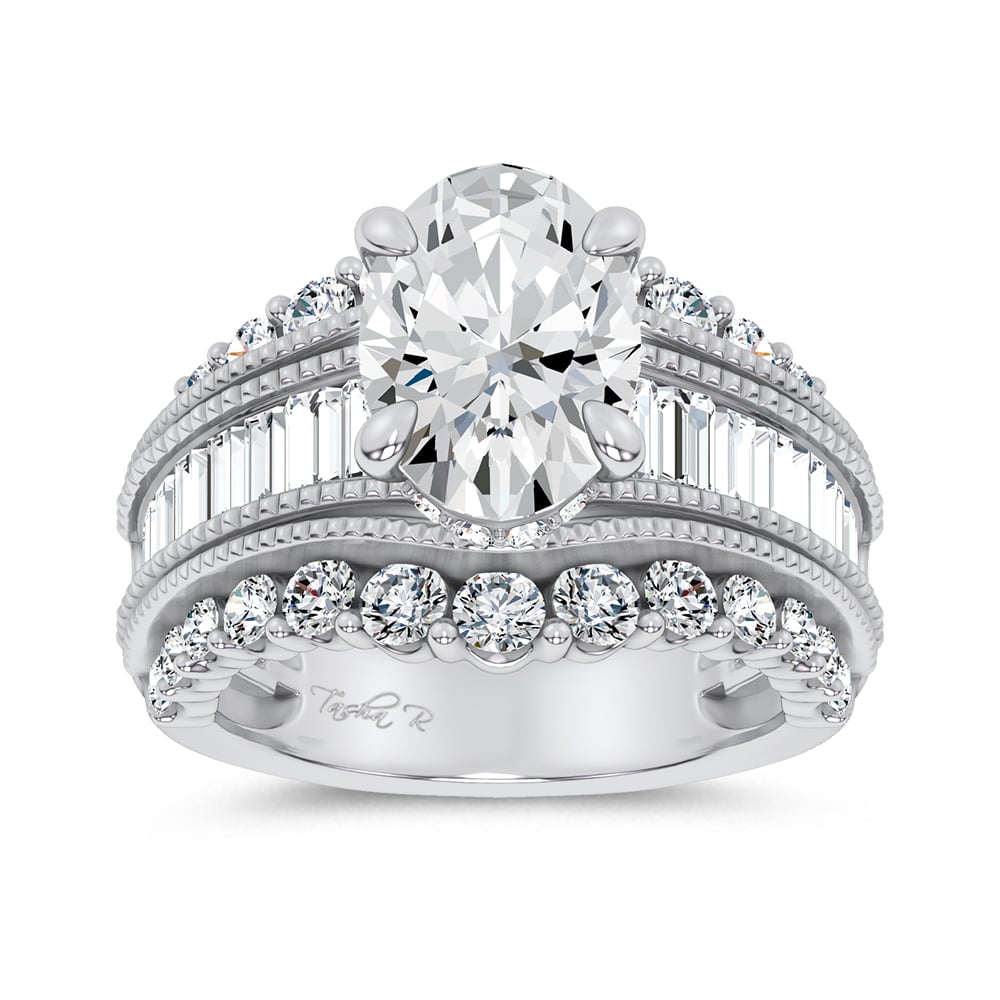 14K 5.12CT Certified Lab Grown Engagement Ring