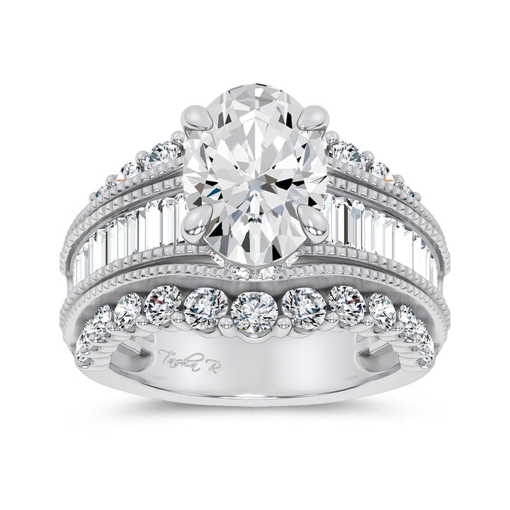 14K 5.12CT Certified Lab Grown Engagement Ring