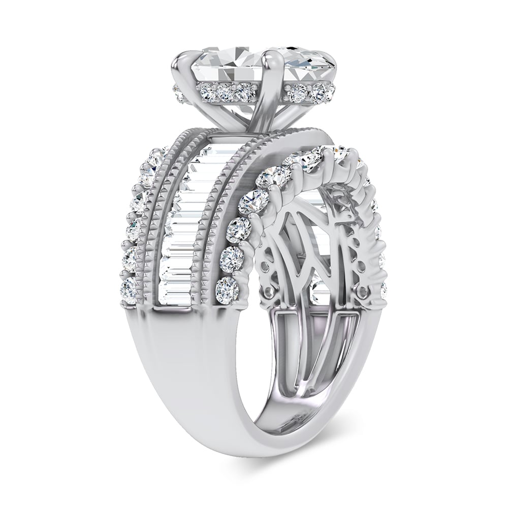 14K 5.12CT Certified Lab Grown Engagement Ring