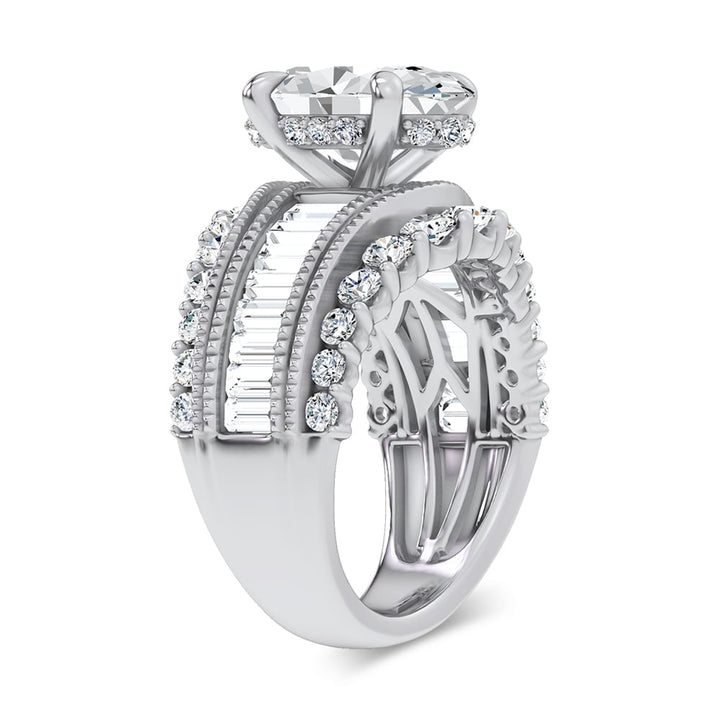 14K 5.12CT Certified Lab Grown Engagement Ring