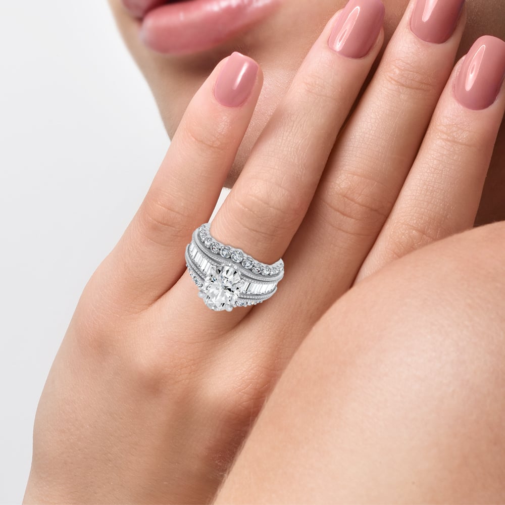 14K 5.12CT Certified Lab Grown Engagement Ring