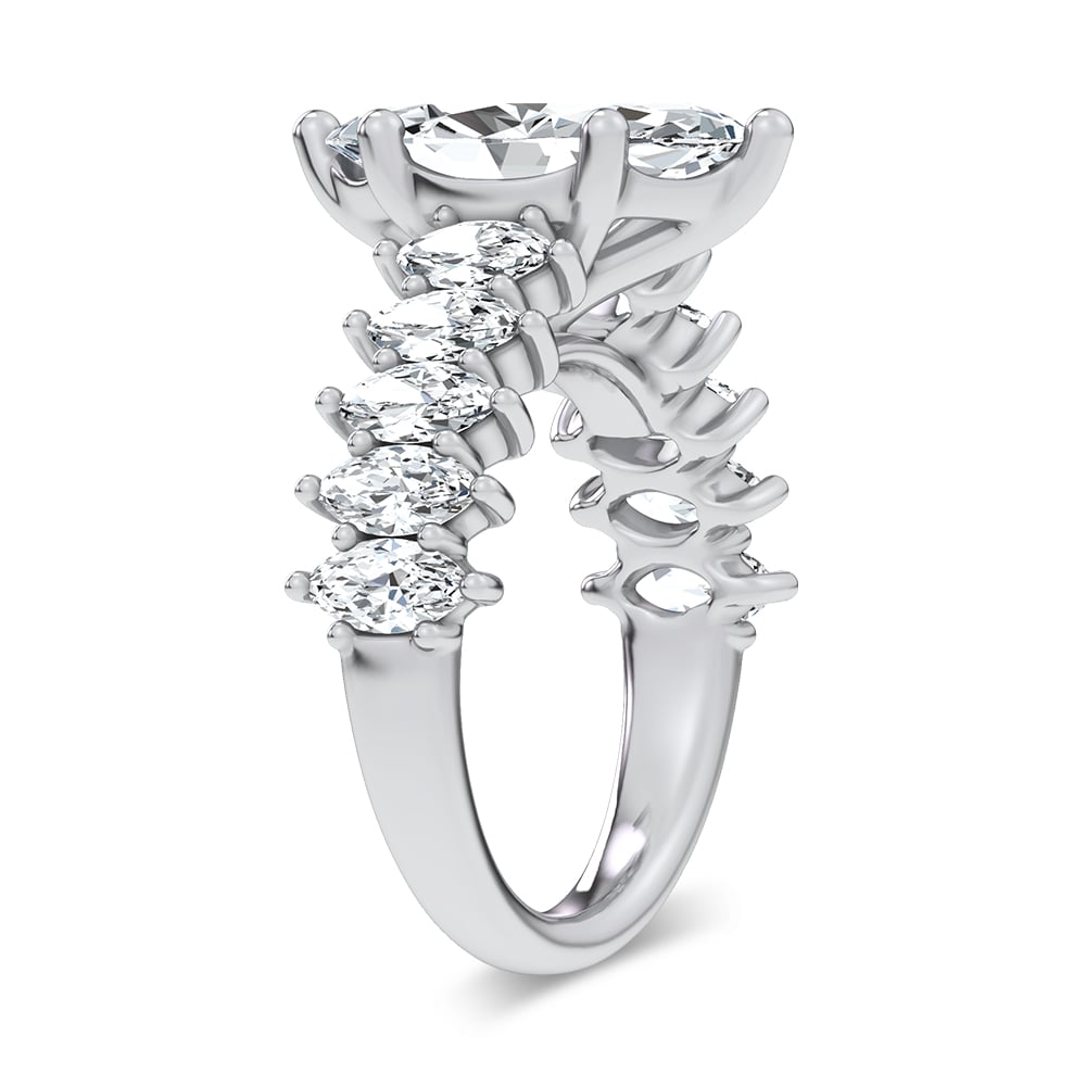 14K 4.60CT Certified Lab Grown Engagement Ring