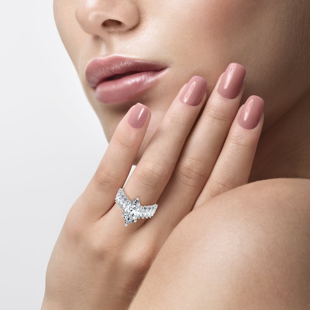 14K 4.60CT Certified Lab Grown Engagement Ring